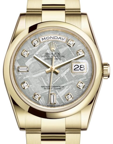 Rolex Day-Date 36 36 mm 118208MDO Yellow Gold Meteorite