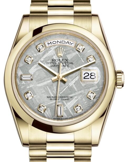 Rolex Day-Date 36 36 mm 118208MDP Yellow Gold Meteorite