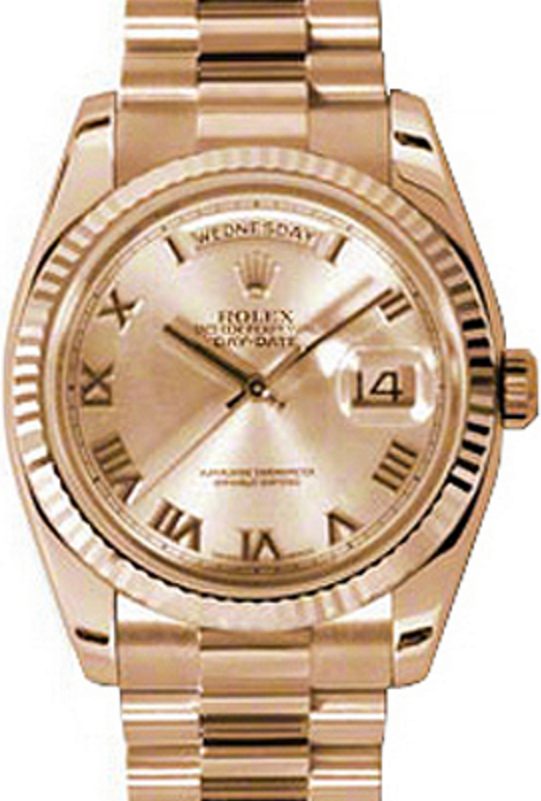 Rolex Day-Date 36 36 mm 118235-GLDRFP Rose Gold Champagne