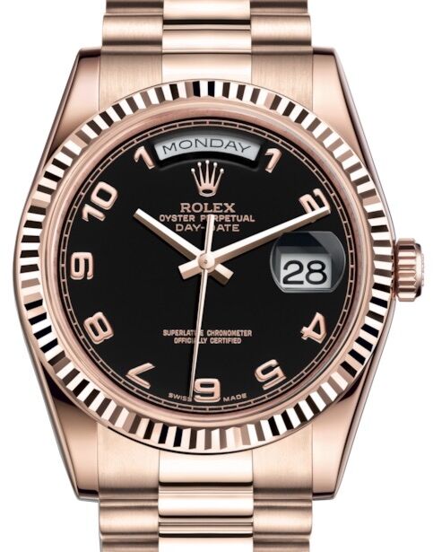 Rolex Day-Date 36 36 mm 118235BAP Rose Gold Black