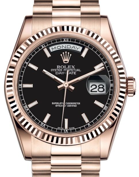Rolex Day-Date 36 36 mm 118235BSP Rose Gold Black