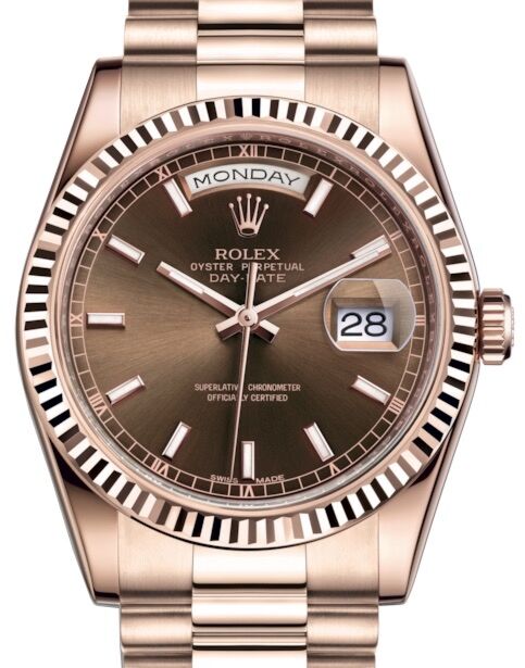 Rolex Day-Date 36 36 mm 118235CSP Rose Gold Chocolate