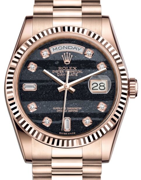 Rolex Day-Date 36 36 mm 118235FDP Rose Gold Black
