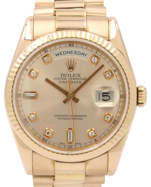 Rolex Day-Date 36 36 mm 118235SDDP Rose Gold Black/Golden