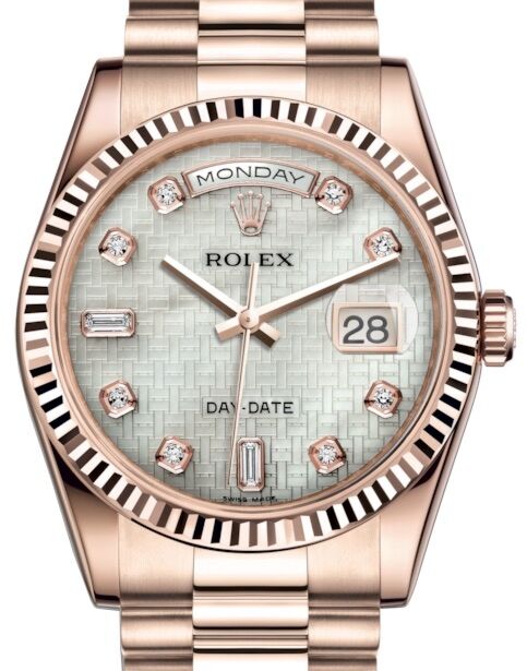Rolex Day-Date 36 36 mm 118235WMODP Rose Gold White Mother of Pearl