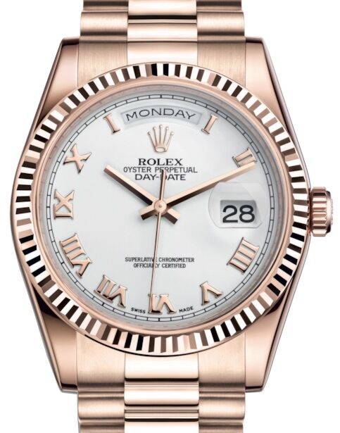 Rolex Day-Date 36 36 mm 118235WRP Rose Gold White