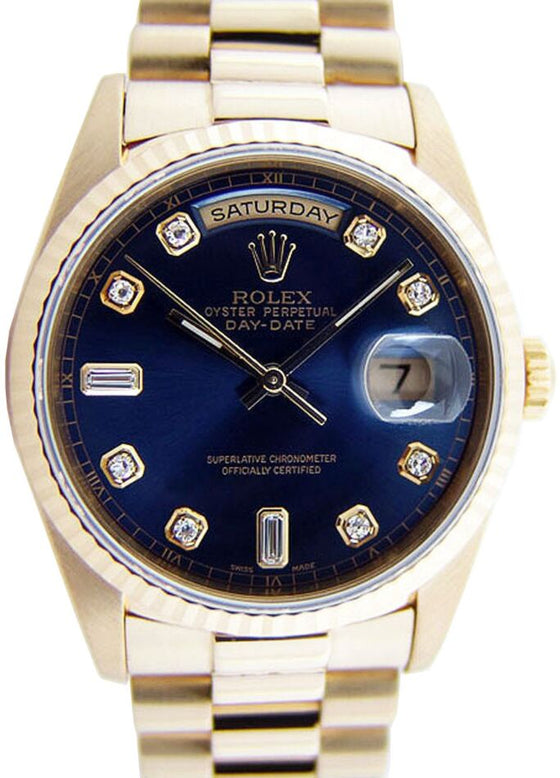 Rolex Day-Date 36 36 mm 118238-BLUDFP Yellow Gold Blue