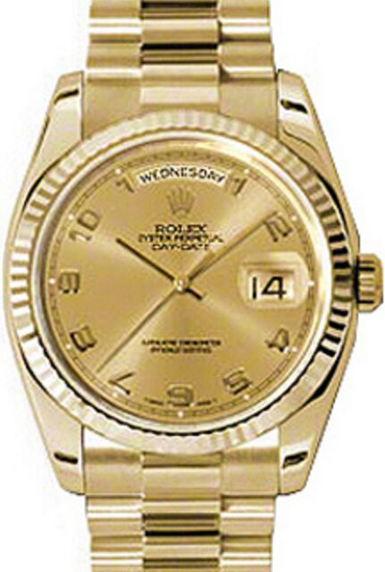 Rolex Day-Date 36 36 mm 118238-GLDAFP Yellow Gold Champagne