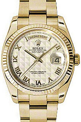 Rolex Day-Date 36 36 mm 118238-IVPRFO Yellow Gold Ivory / Cream