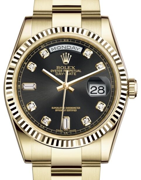 Rolex Day-Date 36 36 mm 118238BDO Yellow Gold Black
