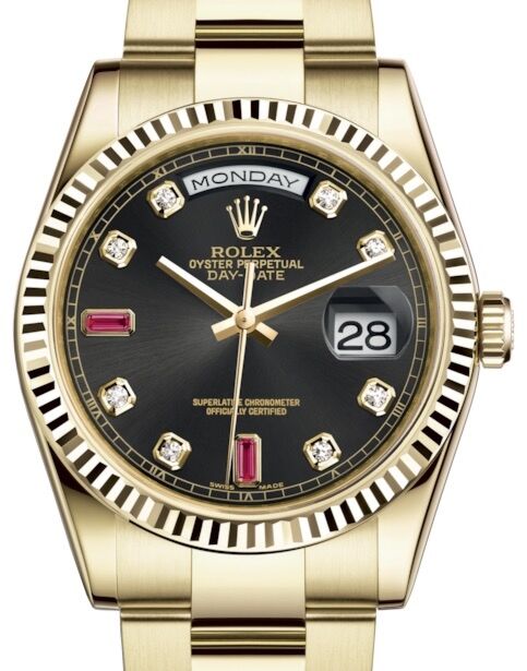 Rolex Day-Date 36 36 mm 118238BDRO Yellow Gold Black