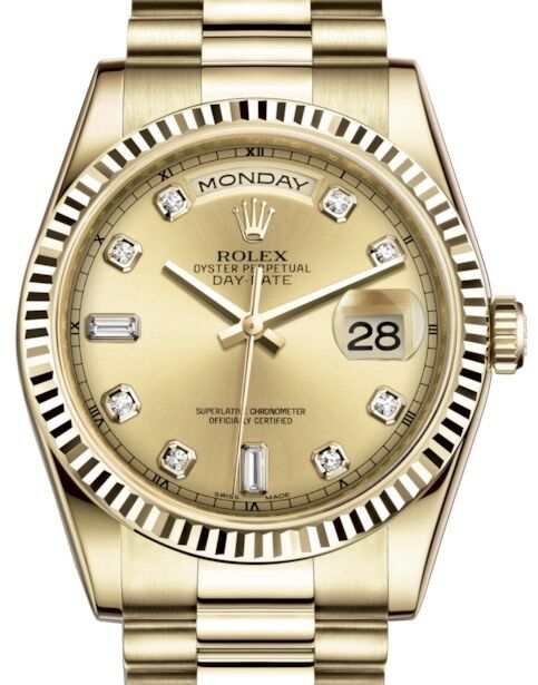Rolex Day-Date 36 36 mm 118238CDP1 Yellow Gold Champagne