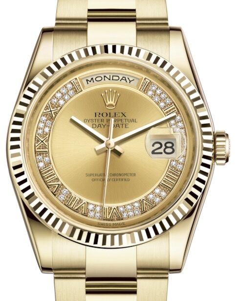 Rolex Day-Date 36 36 mm 118238CDRO Yellow Gold Champagne