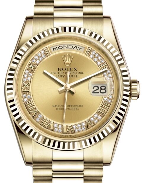 Rolex Day-Date 36 36 mm 118238CDRP Yellow Gold Champagne