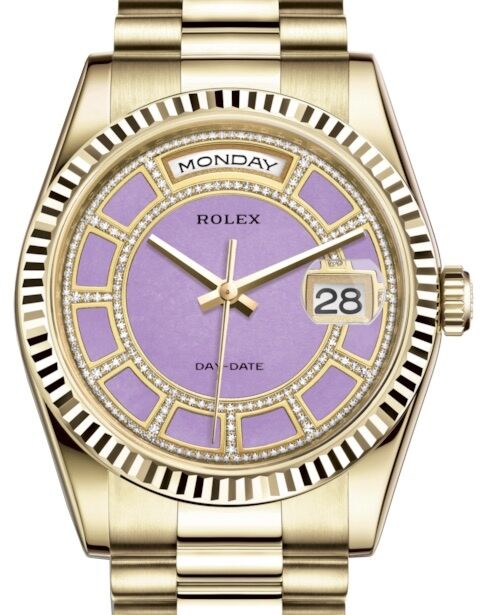 Rolex Day-Date 36 36 mm 118238CLJDP Yellow Gold Purple