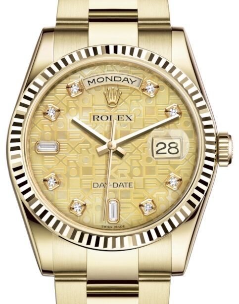 Rolex Day-Date 36 36 mm 118238CMJDO Yellow Gold Champagne