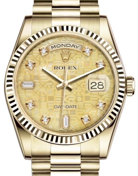 Rolex Day-Date 36 36 mm 118238CMJDP Yellow Gold Champagne