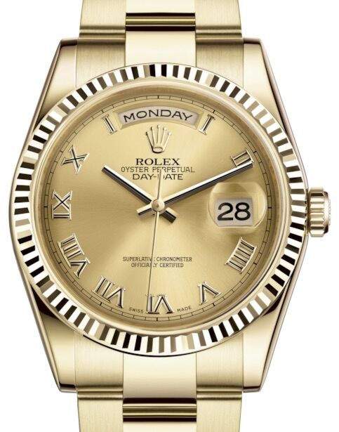 Rolex Day-Date 36 36 mm 118238CRO Yellow Gold Champagne