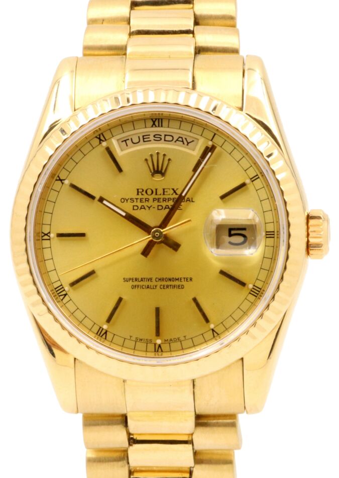 Rolex Day-Date 36 36 mm 118238CSP12 Yellow Gold Champagne