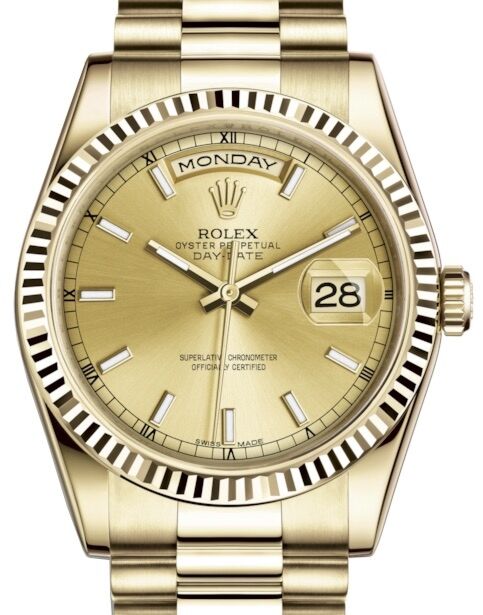 Rolex Day-Date 36 36 mm 118238CSP Yellow Gold Champagne