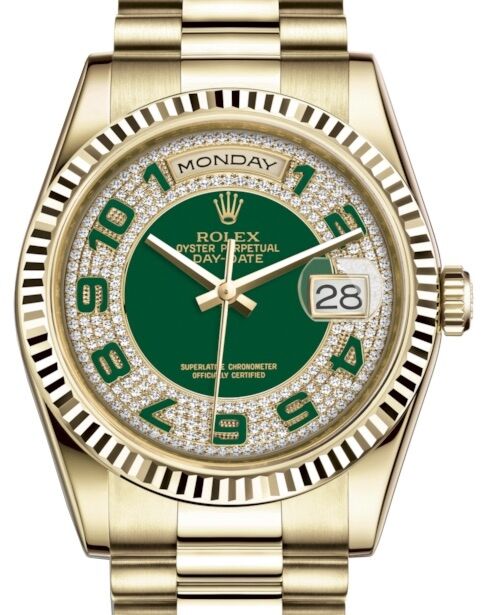 Rolex Day-Date 36 36 mm 118238GDPAP Yellow Gold Diamond Pave