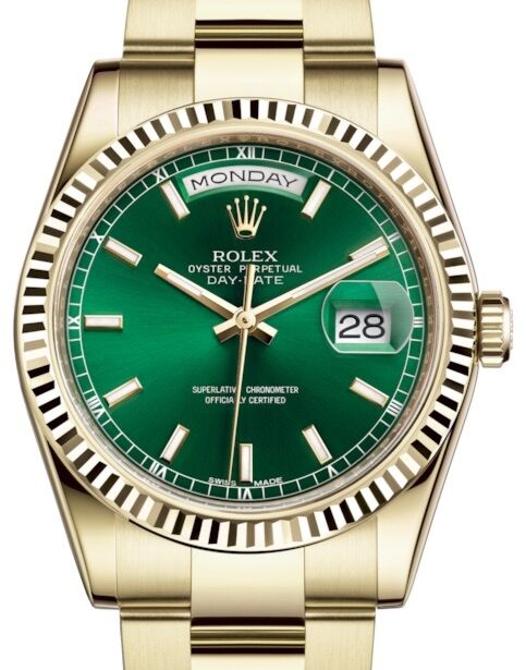 Rolex Day-Date 36 36 mm 118238GSO Yellow Gold Green
