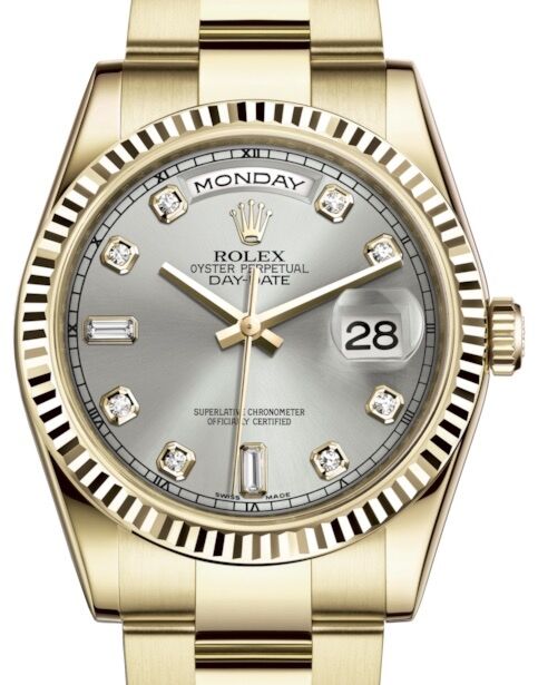 Rolex Day-Date 36 36 mm 118238SDO Yellow Gold Silver