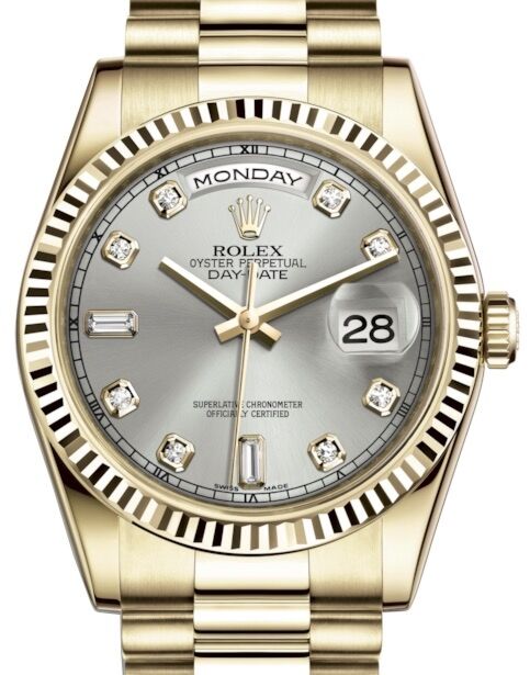 Rolex Day-Date 36 36 mm 118238SDP Yellow Gold Silver