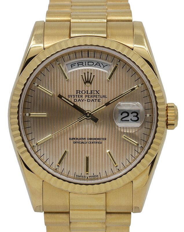 Rolex Day-Date 36 mm 118238STSP Yellow Gold Silver