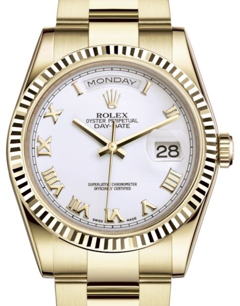 Rolex Day-Date 36 36 mm 118238WRO Yellow Gold White