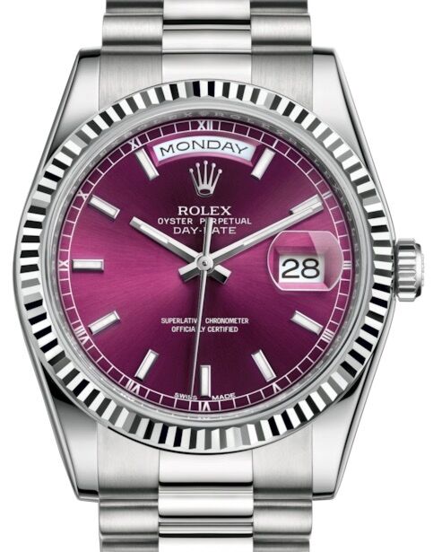 Rolex Day-Date 36 36 mm 118239CSP White Gold Cherry