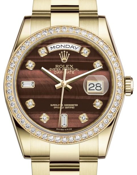 Rolex Day-Date 36 36 mm 118348BEDO Yellow Gold/Diamonds Bull's Eye