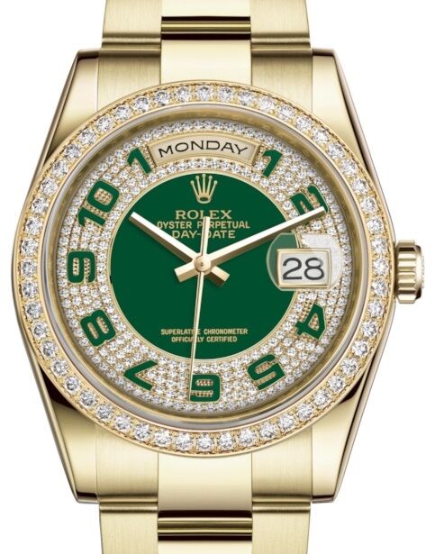 Rolex Day-Date 36 36 mm 118348GDPAO Yellow Gold/Diamonds Diamond Pave