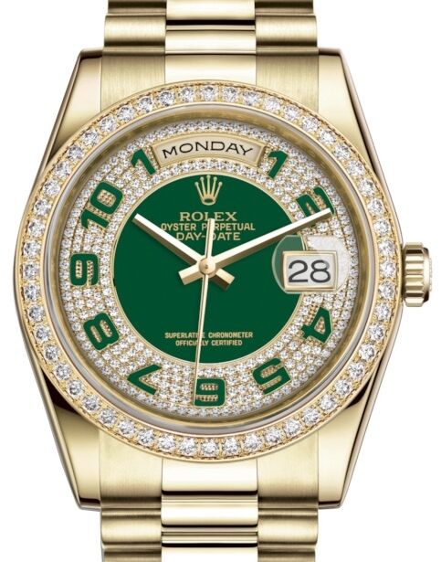 Rolex Day-Date 36 36 mm 118348GDPAP Yellow Gold/Diamonds Diamond Pave