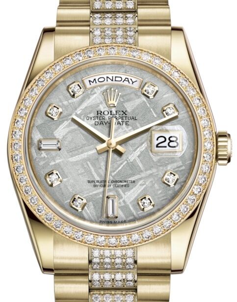 Rolex Day-Date 36 36 mm 118348MDDP Yellow Gold/Diamonds Meteorite