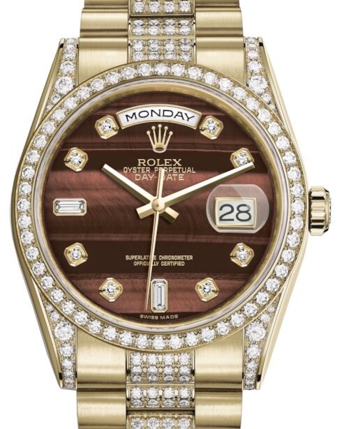 Rolex Day-Date 36 36 mm 118388BEDDP Yellow Gold/Diamonds Bull's Eye