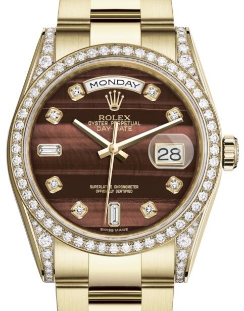 Rolex Day-Date 36 36 mm 118388BEDO Yellow Gold/Diamonds Bull's Eye