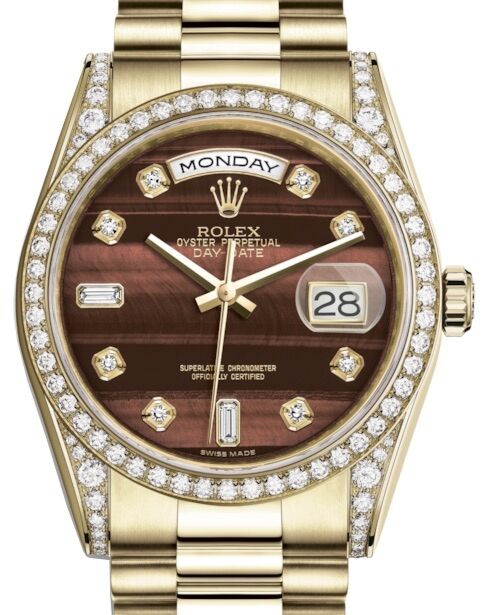 Rolex Day-Date 36 36 mm 118388BEDP Yellow Gold/Diamonds Bull's Eye