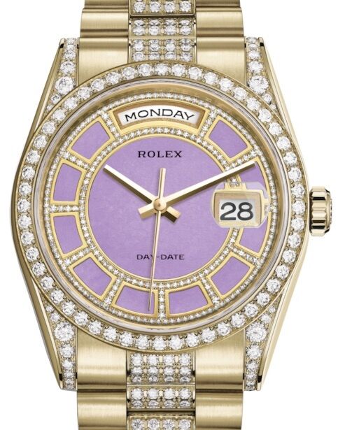 Rolex Day-Date 36 36 mm 118388CLJDDP Yellow Gold/Diamonds Purple
