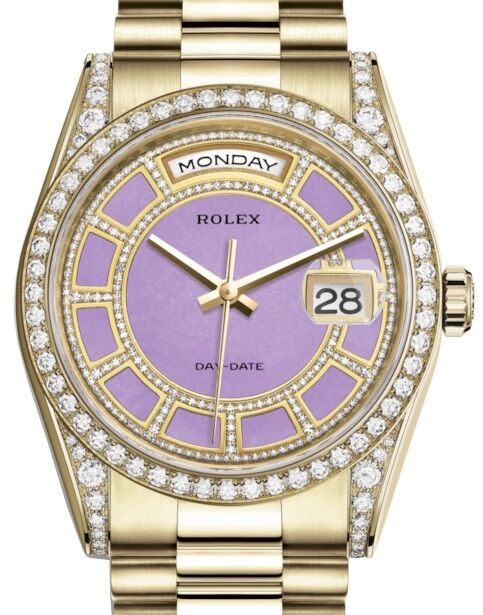 Rolex Day-Date 36 36 mm 118388CLJDP Yellow Gold/Diamonds Purple
