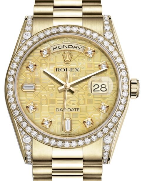 Rolex Day-Date 36 36 mm 118388CMJDP Yellow Gold/Diamonds Champagne
