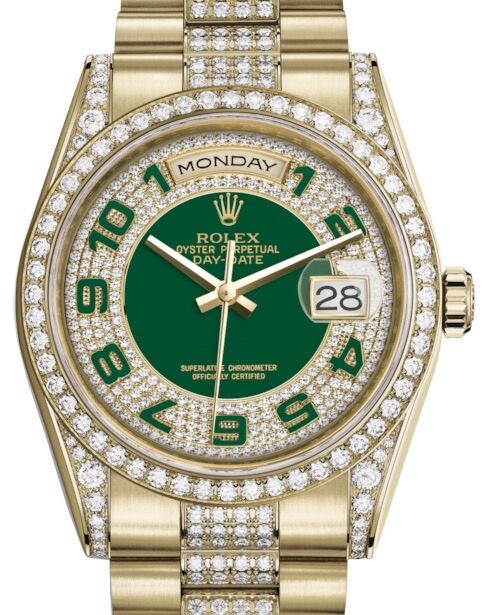 Rolex Day-Date 36 36 mm 118388GDPADP Yellow Gold/Diamonds Diamond Pave