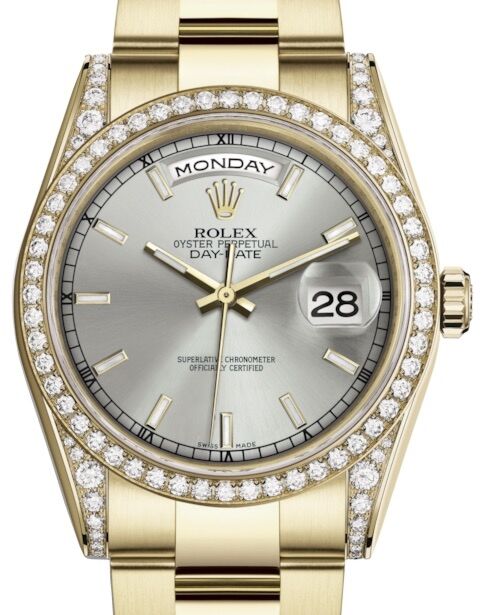 Rolex Day-Date 36 36 mm 118388SSO Yellow Gold/Diamonds Silver
