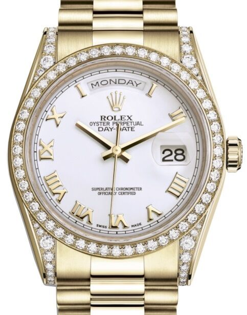 Rolex Day-Date 36 36 mm 118388WRP Yellow Gold/Diamonds White