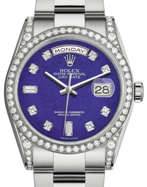 Rolex Day-Date 36 36 mm 118389BLDO White Gold/Diamonds Blue