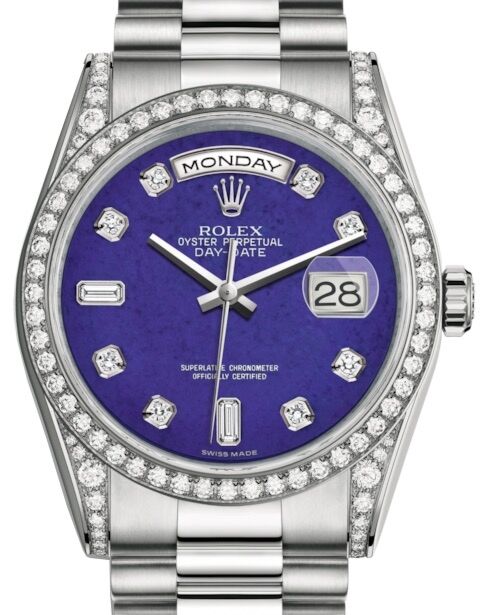 Rolex Day-Date 36 36 mm 118389BLDP White Gold/Diamonds Blue