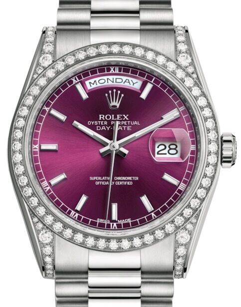 Rolex Day-Date 36 36 mm 118389CSP White Gold/Diamonds Cherry
