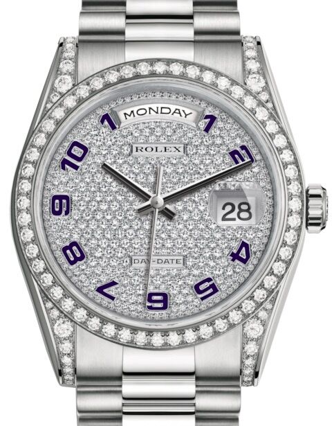 Rolex Day-Date 36 36 mm 118389DPAP White Gold/Diamonds Diamond Pave