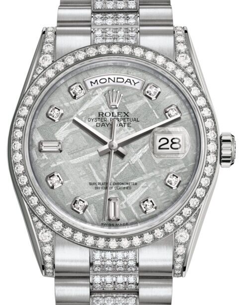 Rolex Day-Date 36 36 mm 118389MDDP White Gold/Diamonds Meteorite