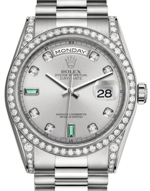 Rolex Day-Date 36 36 mm 118389RDEP White Gold/Diamonds Rhodium